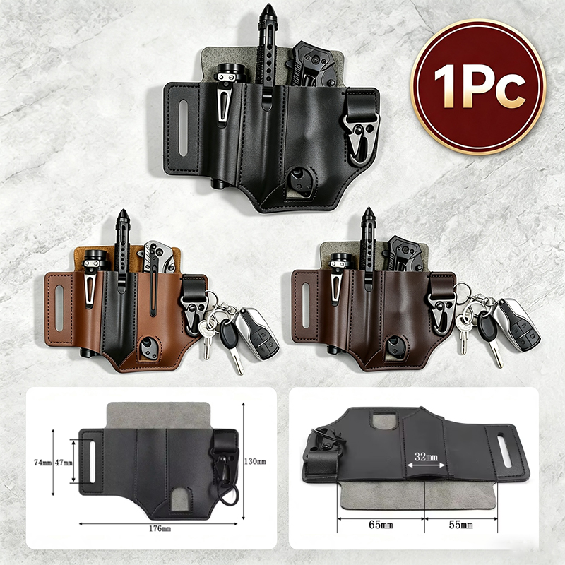 Edc Carry Belt Leather - Colgador de cintura de piel de