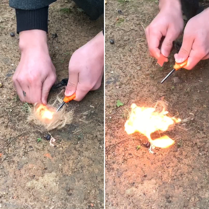 Arrancador de fuego de pederna - Ferro Rod Striker reseña y precio