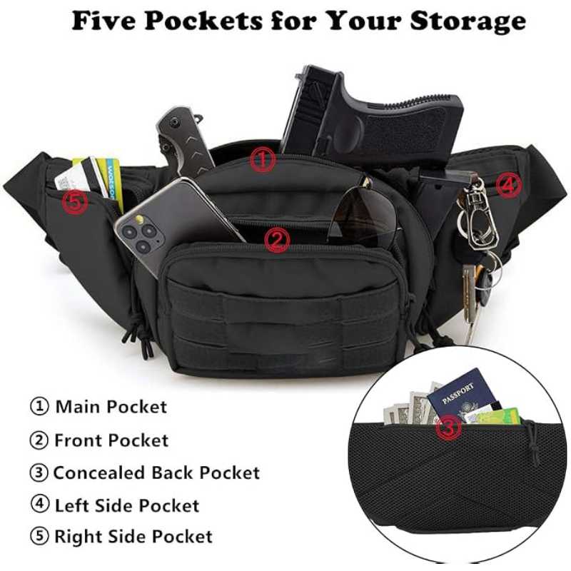 Riñonera Impermeable Molle EDC - Edc Concealed Carry Fanny Pack reseña y precio